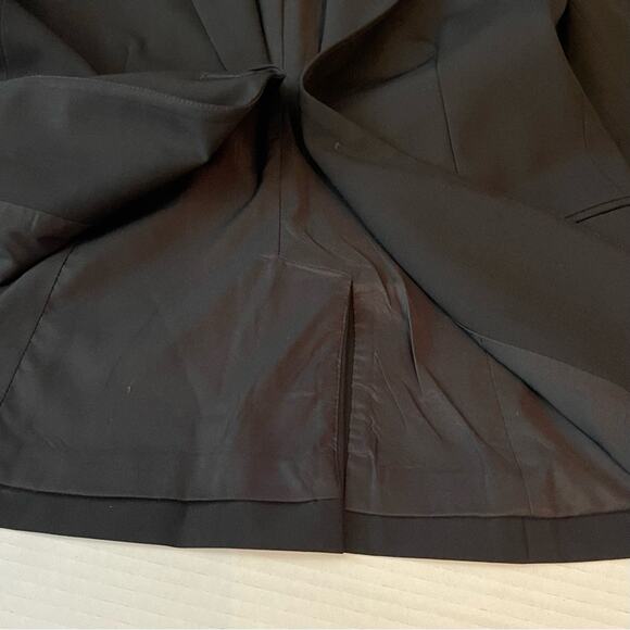 Theory Black Smooth Wool Academia Office Neutral Blazer Jacket NWOT Size 0 - Picture 11 of 14